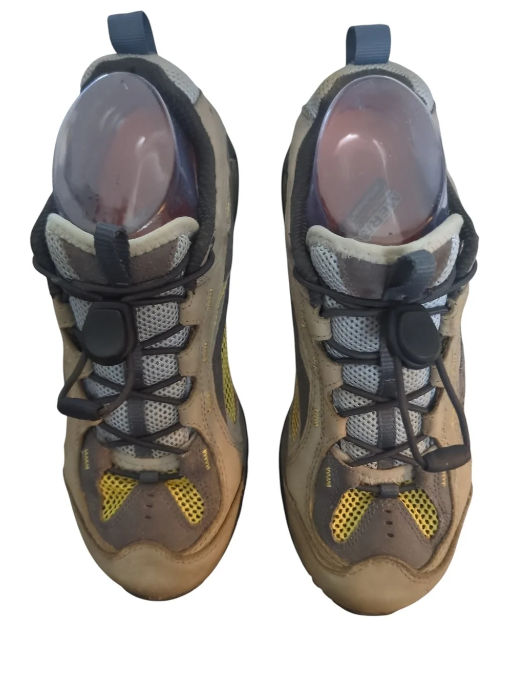 Merrell Continuum Women’s Hiking Trail Shoes Size 7 Brown Yellow Vibram Retro